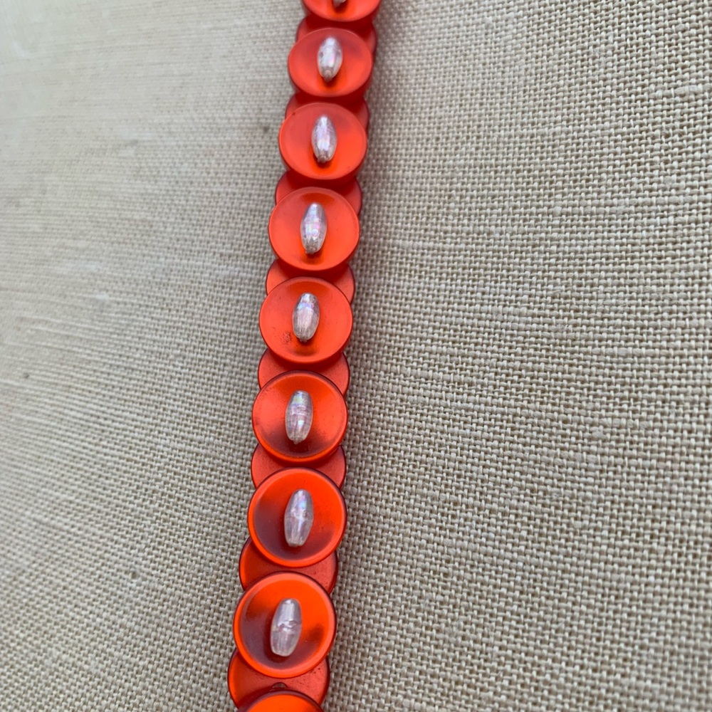 Vintage Button & Faux Pearl Beaded Necklace Strand - Picture 6 of 7